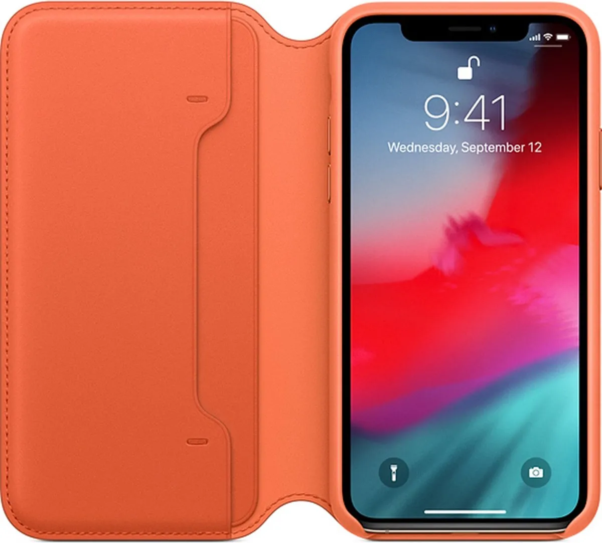 Apple Folio Hoesje MVFC2ZM/A - iPhone X/Xs - Oranje