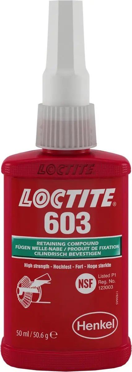 LOCTITE 603 lijm voor cilindrische bevestiging met hoge sterkte groen 50ml