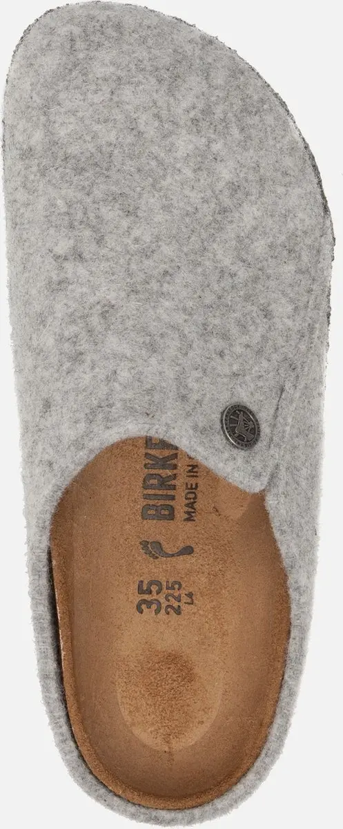 Birkenstock Zermatt pantoffels lichtgrijs Vilt