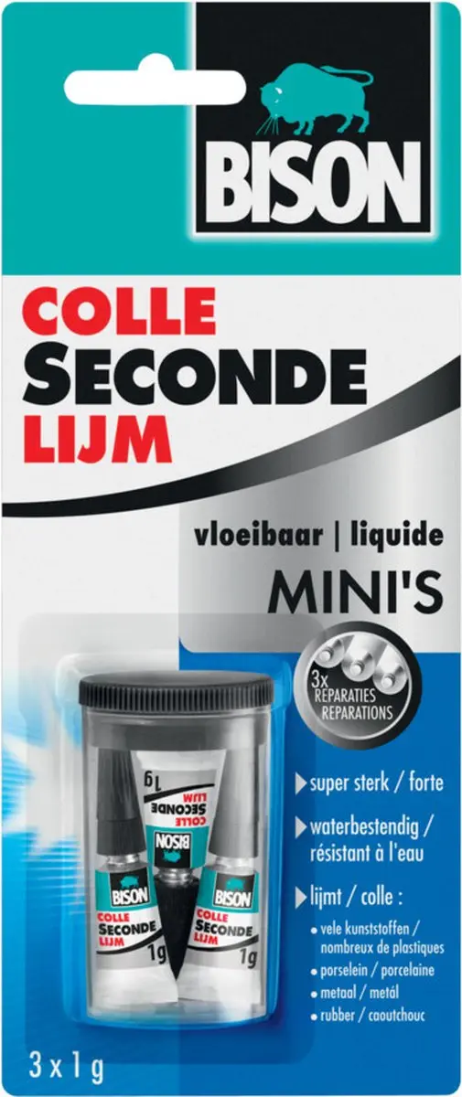 Bison Secondelijm Super Compact Tube - 12 Stuks - afbeelding 2 van 2