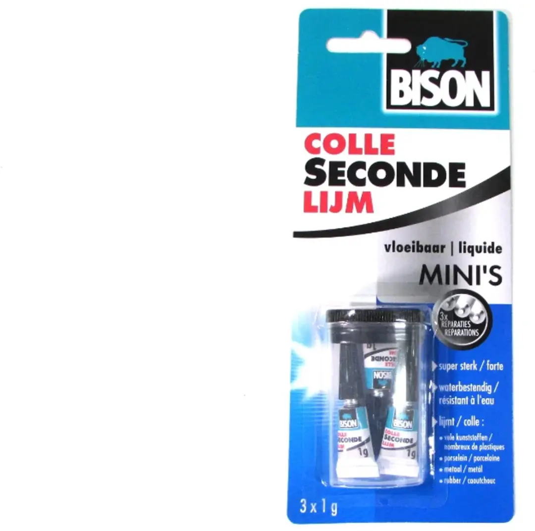 Bison Secondelijm Mini's 3x1g - afbeelding 3 van 3