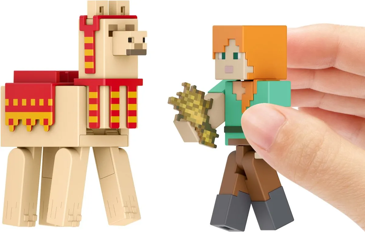 Minecraft Alex & Llama Figuren - Meerkleurig