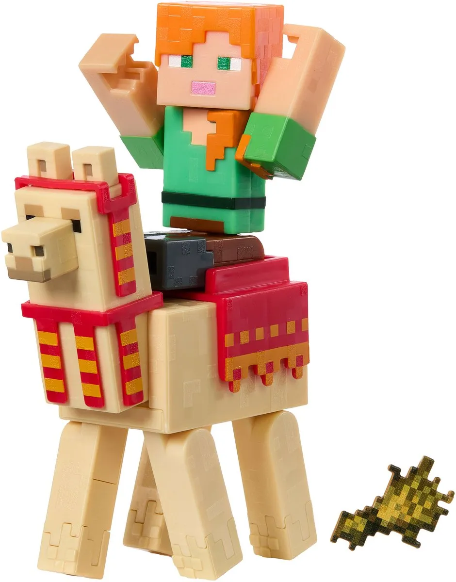 Minecraft Alex & Llama Figuren - Meerkleurig