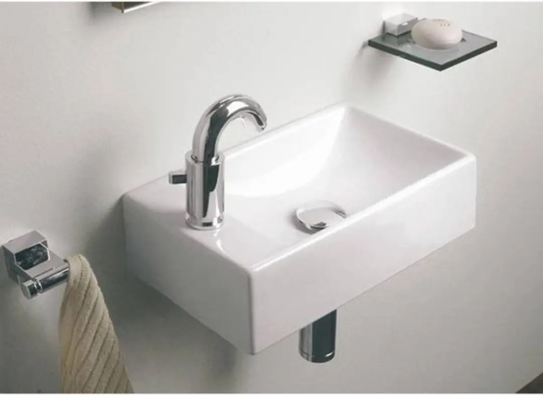 Geberit Serie 420 Fontein Toilet Links 40x23cm - Wit - afbeelding 3 van 6