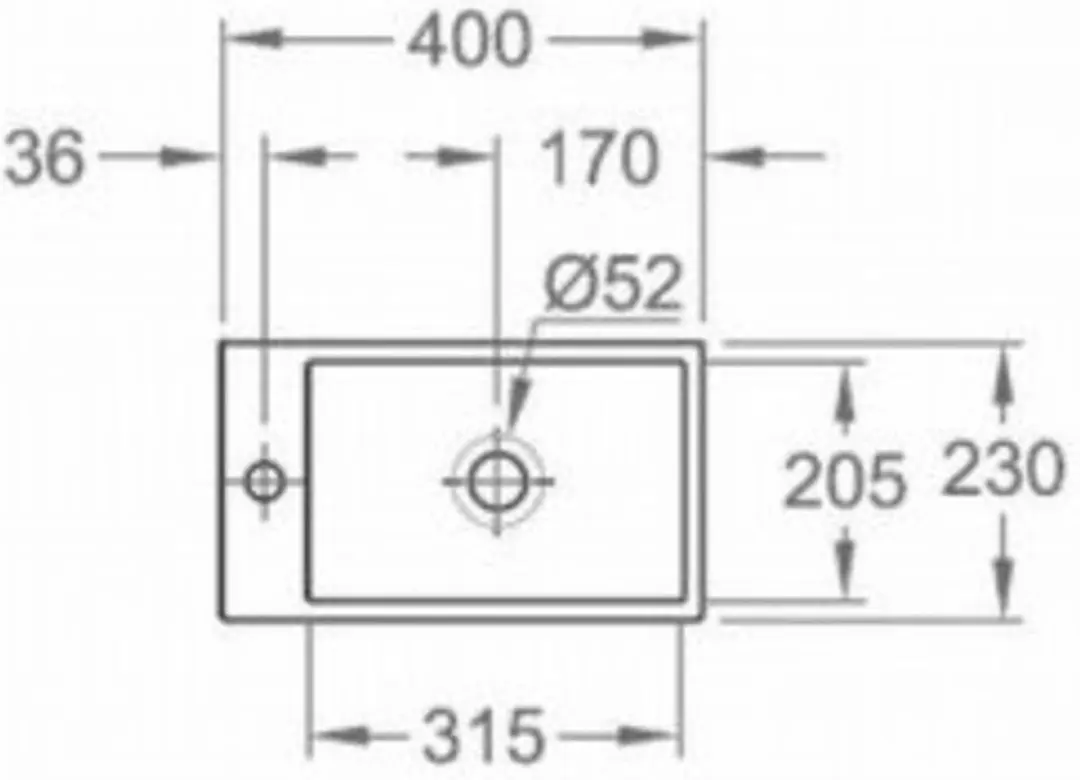 Geberit Serie 420 Fontein Toilet Links 40x23cm - Wit - afbeelding 6 van 6