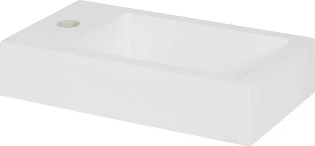 Saqu Square Fonteinset - 1x Kraan - Wit/Zwarte Kraan - afbeelding 2 van 6
