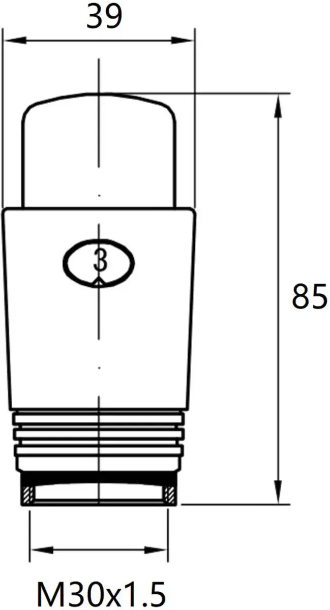 Saqu Radiatorkraan 31223780 - Zwart - afbeelding 5 van 6