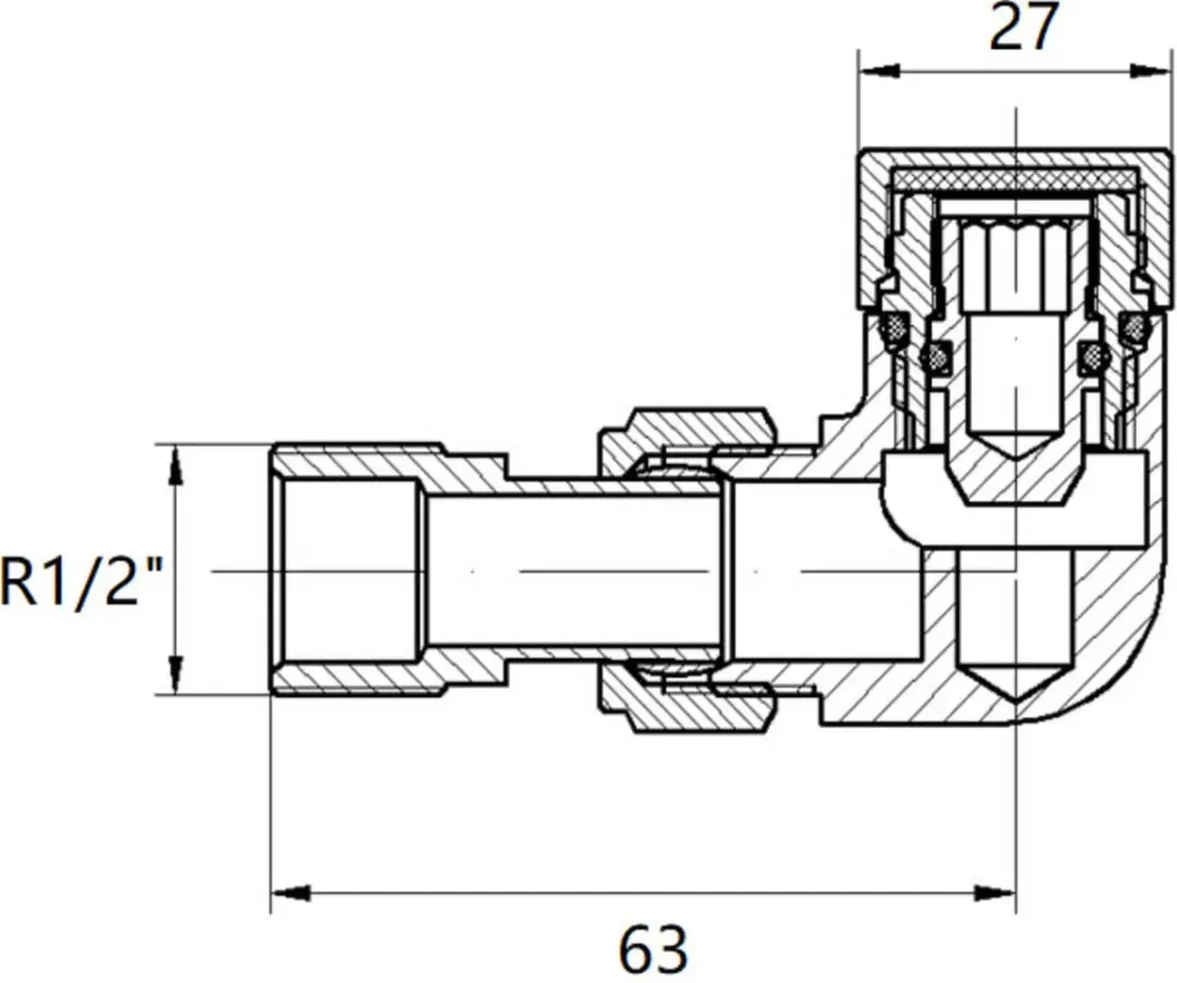 Saqu Radiatorkraan 31223780 - Zwart - afbeelding 4 van 6