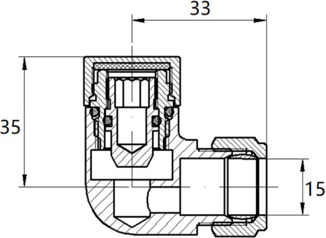 Saqu Radiatorkraan 31223780 - Zwart - afbeelding 3 van 6