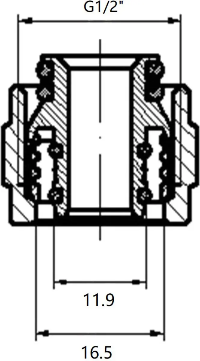 Saqu Radiatorkraan 31223780 - Zwart - afbeelding 6 van 6