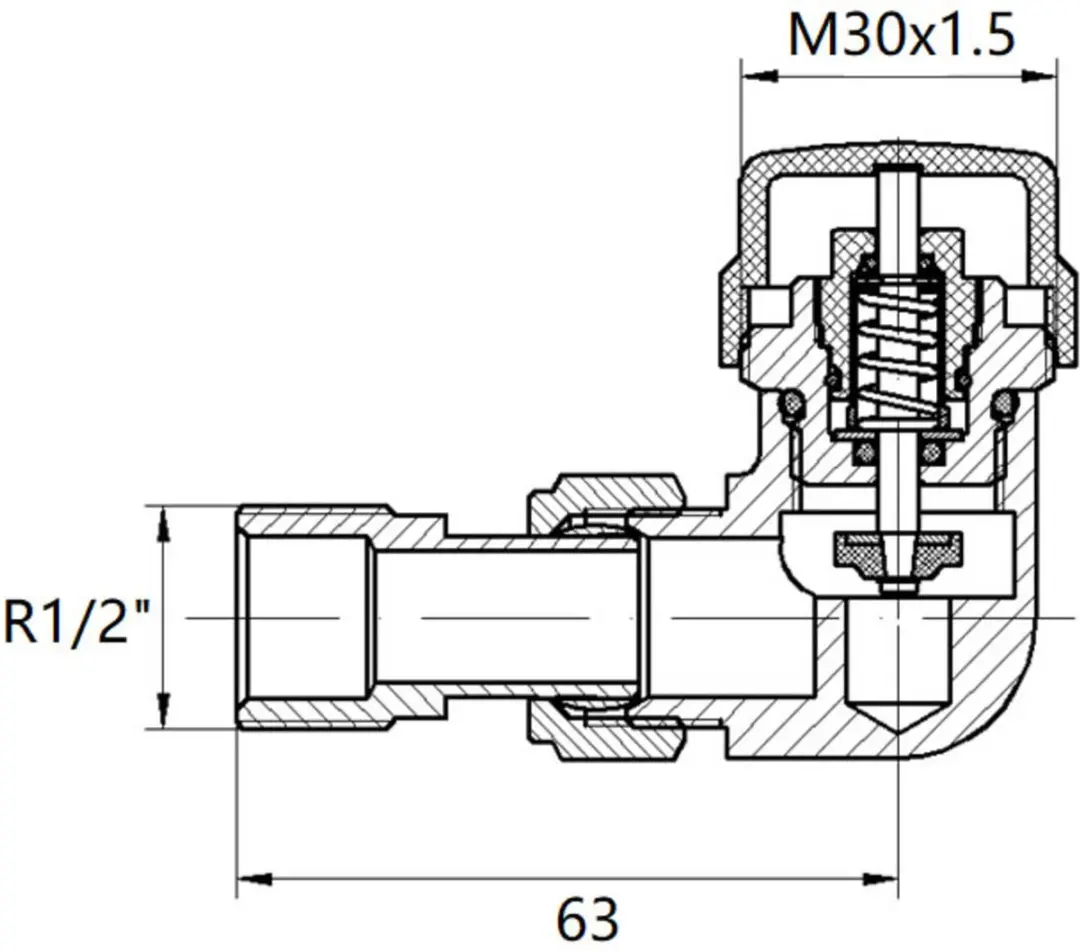 Saqu Radiatorkraan 31223780 - Zwart - afbeelding 2 van 6