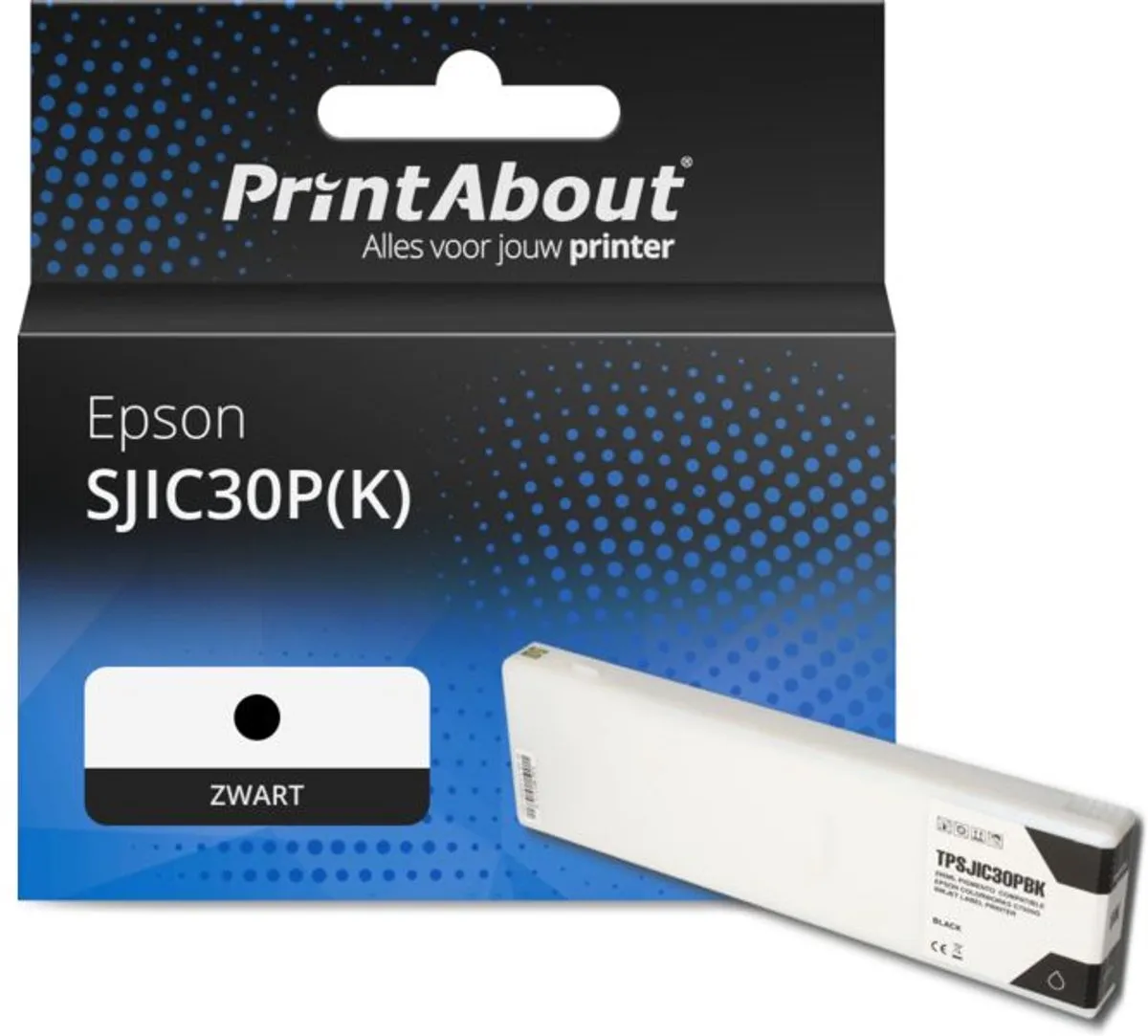 PrintAbout Epson SJIC30P(K) Inktcartridge Zwart