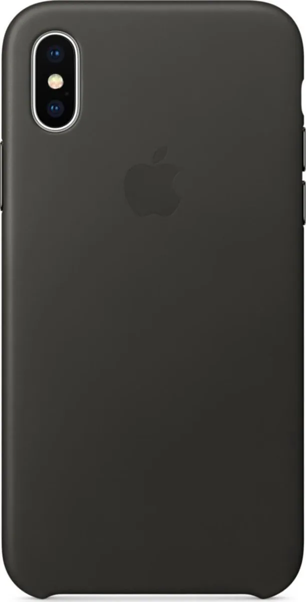 Apple iPhone X Leren Hoesje - Grijs