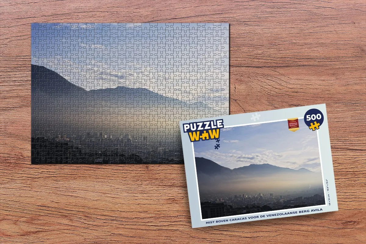 PuzzleWow Mist boven Caracas Avila Legpuzzel 500 Stuks - Multicolor