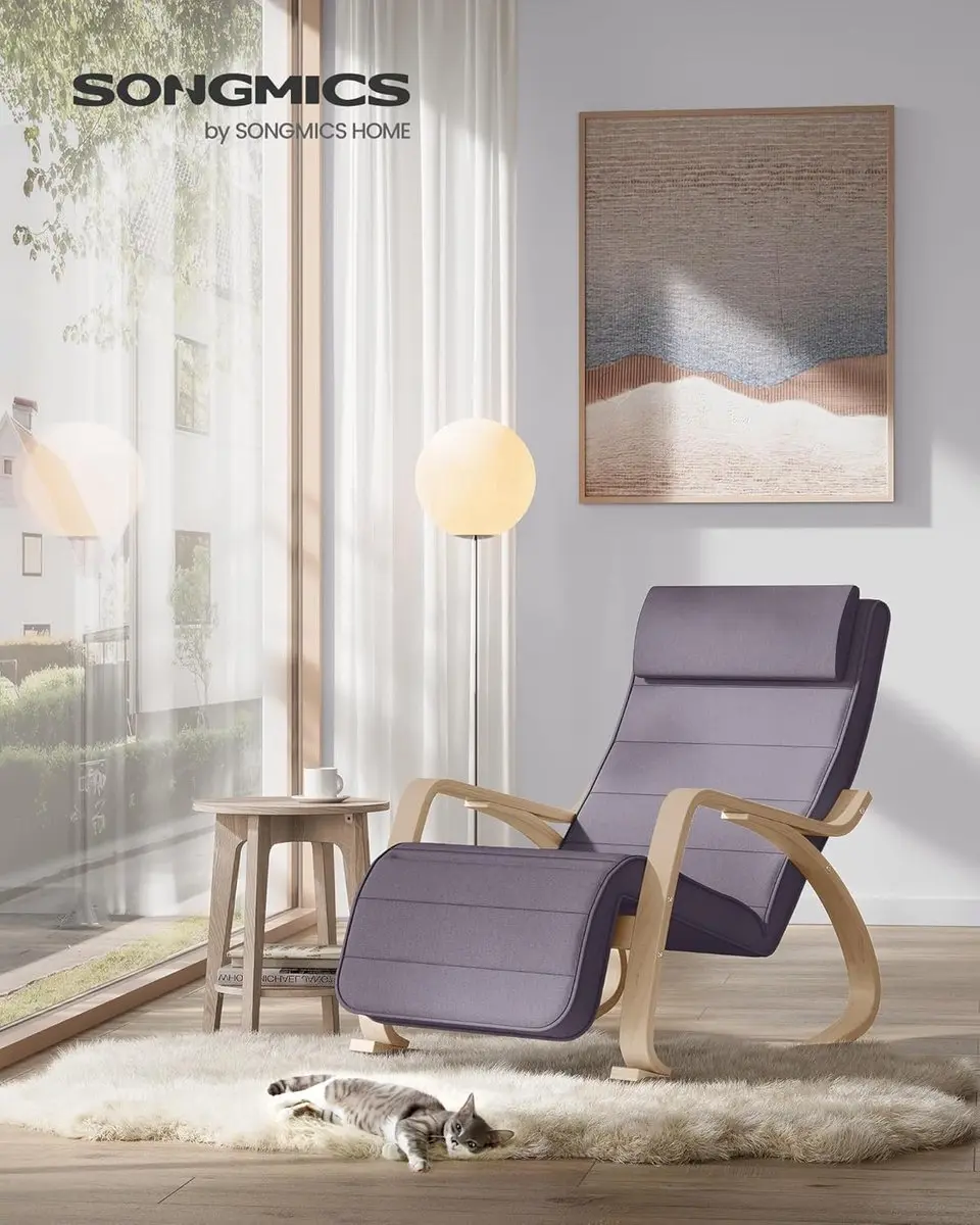 Songmics Schommelstoel LYY010G01 Lichtgrijs - afbeelding 6 van 6