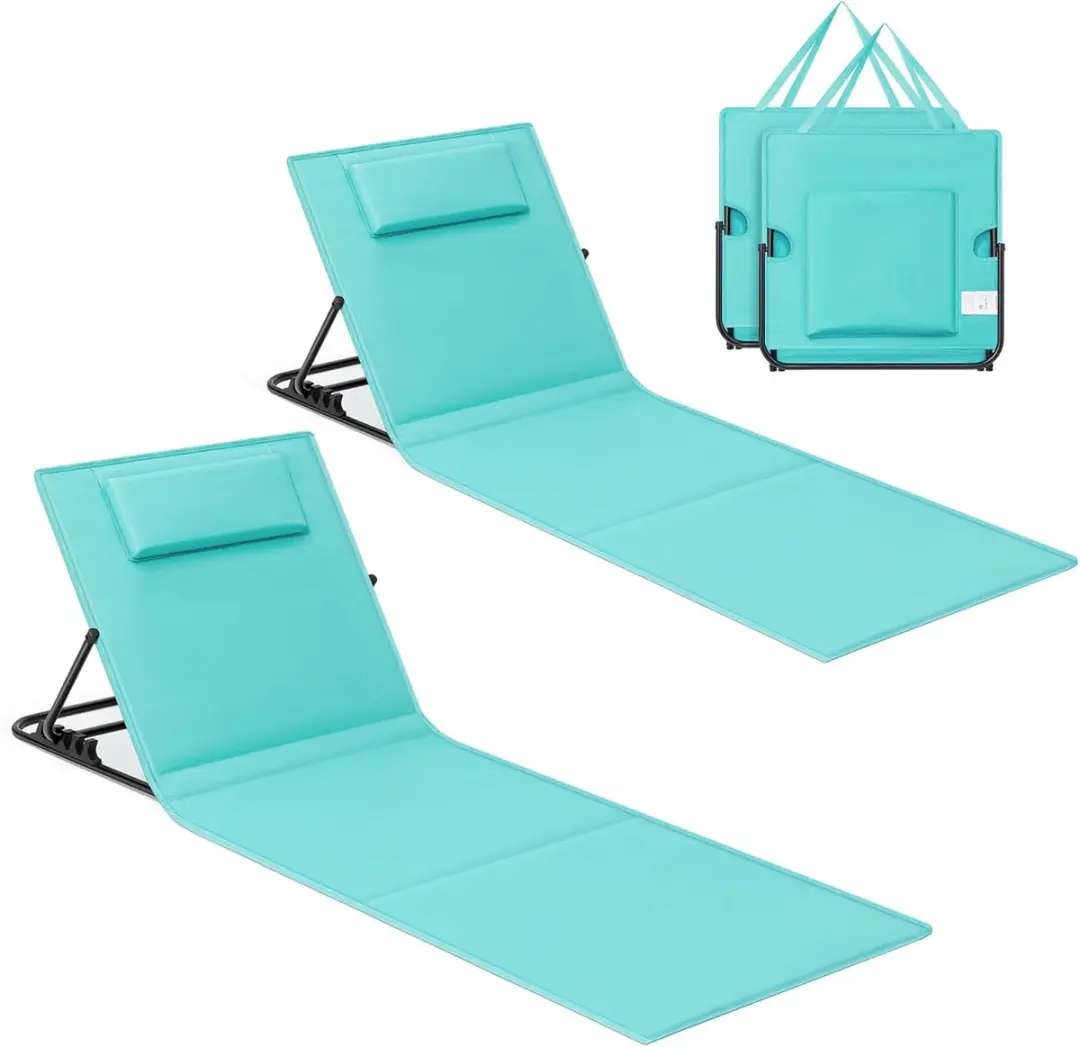 Songmics Strandstoel Set 2 Blauw