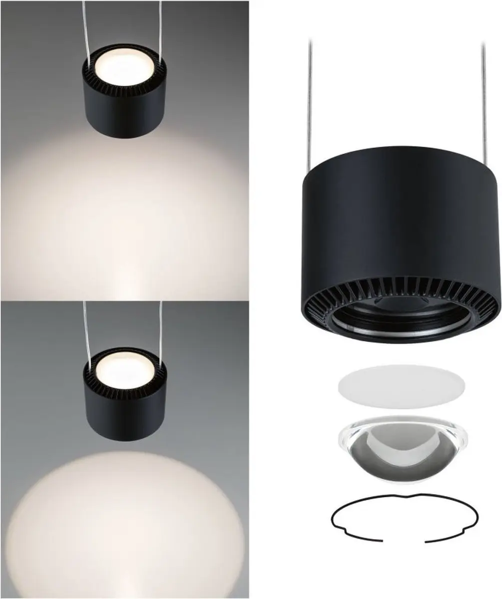 Paulmann URail Aldan LED-hanglamp - Zwart - afbeelding 3 van 6
