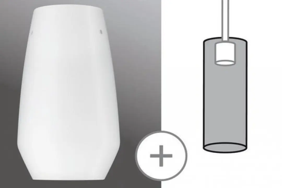 Paulmann Vento URail 2Easy Lampenkap - Ø17cm - Mat opaalglas - afbeelding 3 van 4