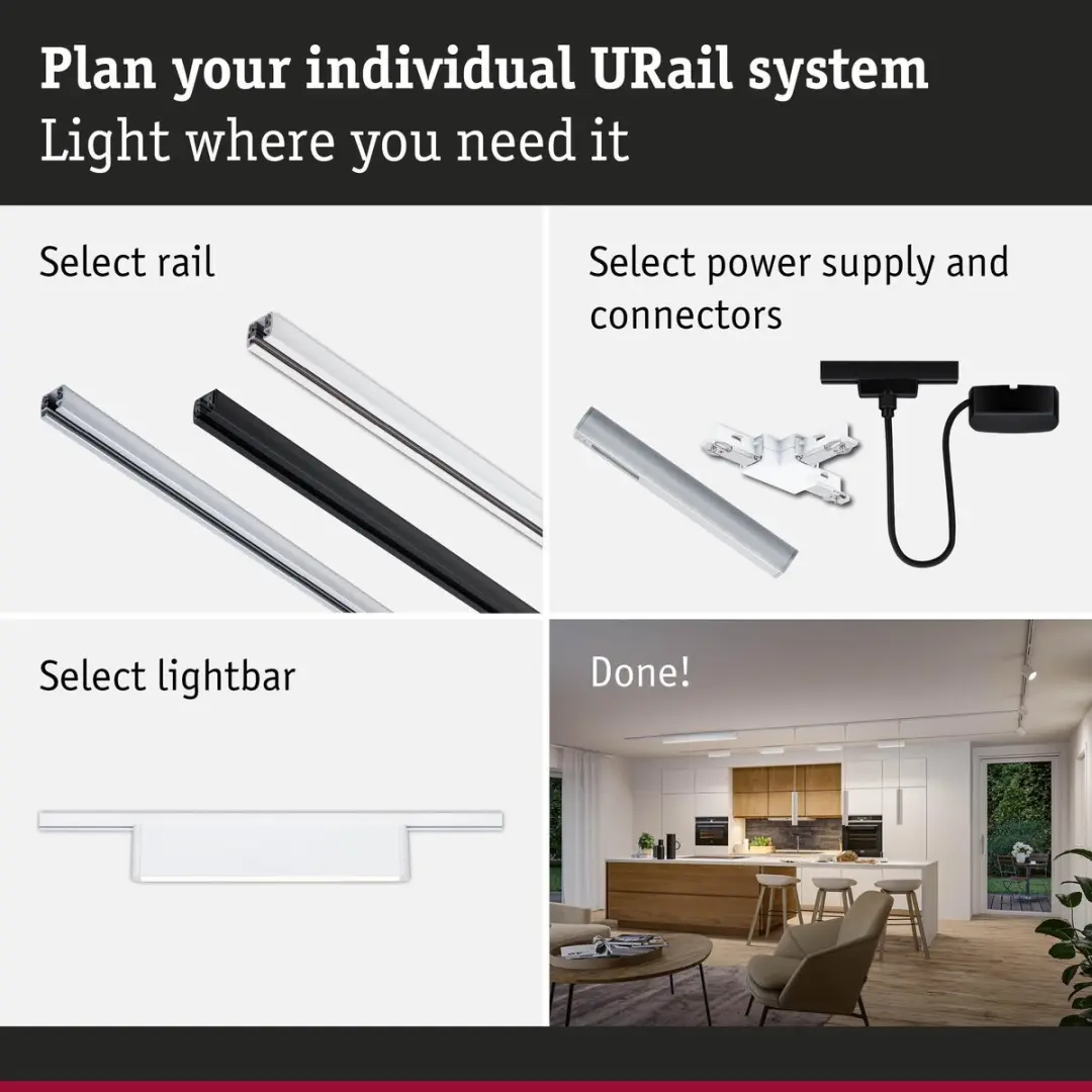 Paulmann URail LED-lichtbalk Ceris 3000K - afbeelding 3 van 6