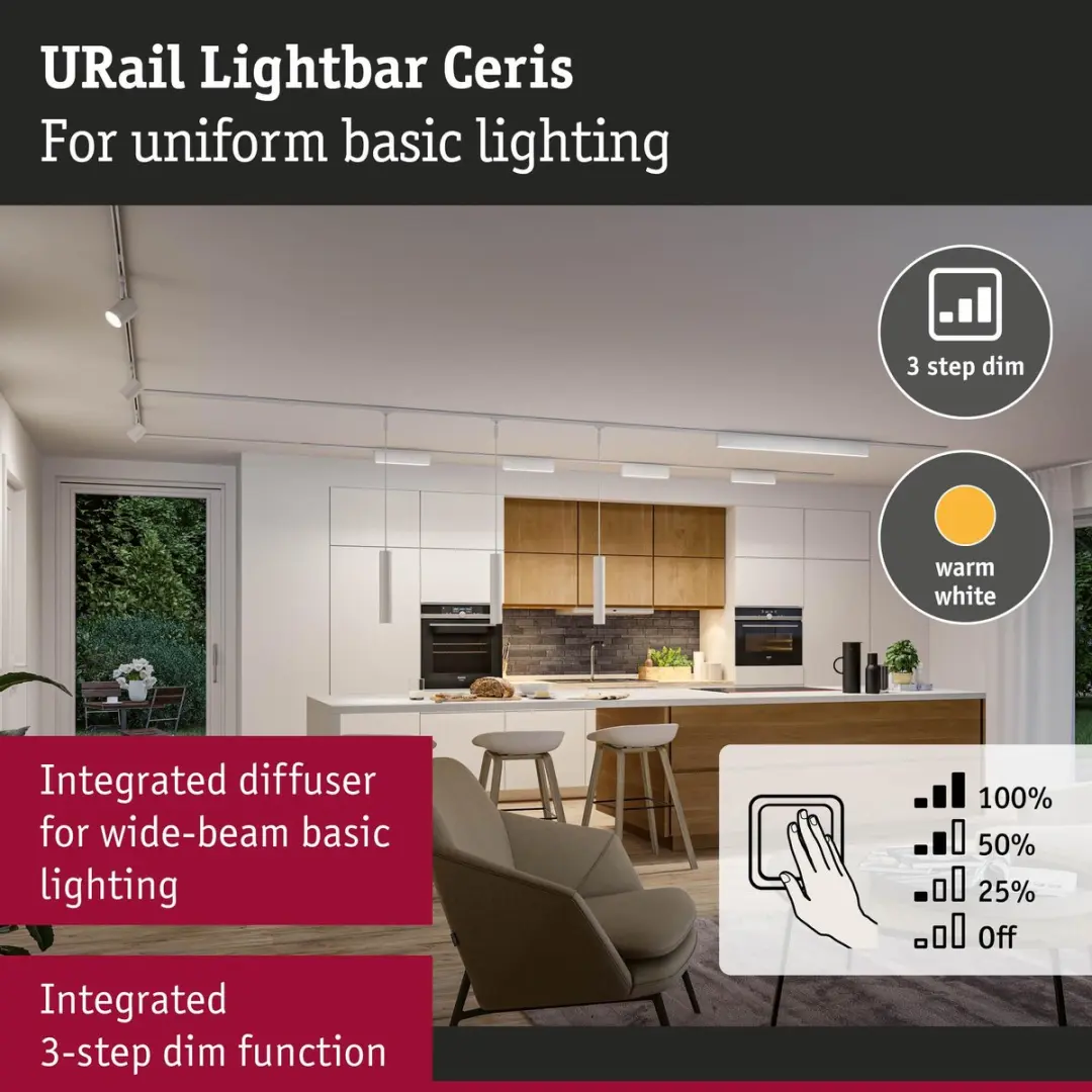 Paulmann URail LED-lichtbalk Ceris 3000K