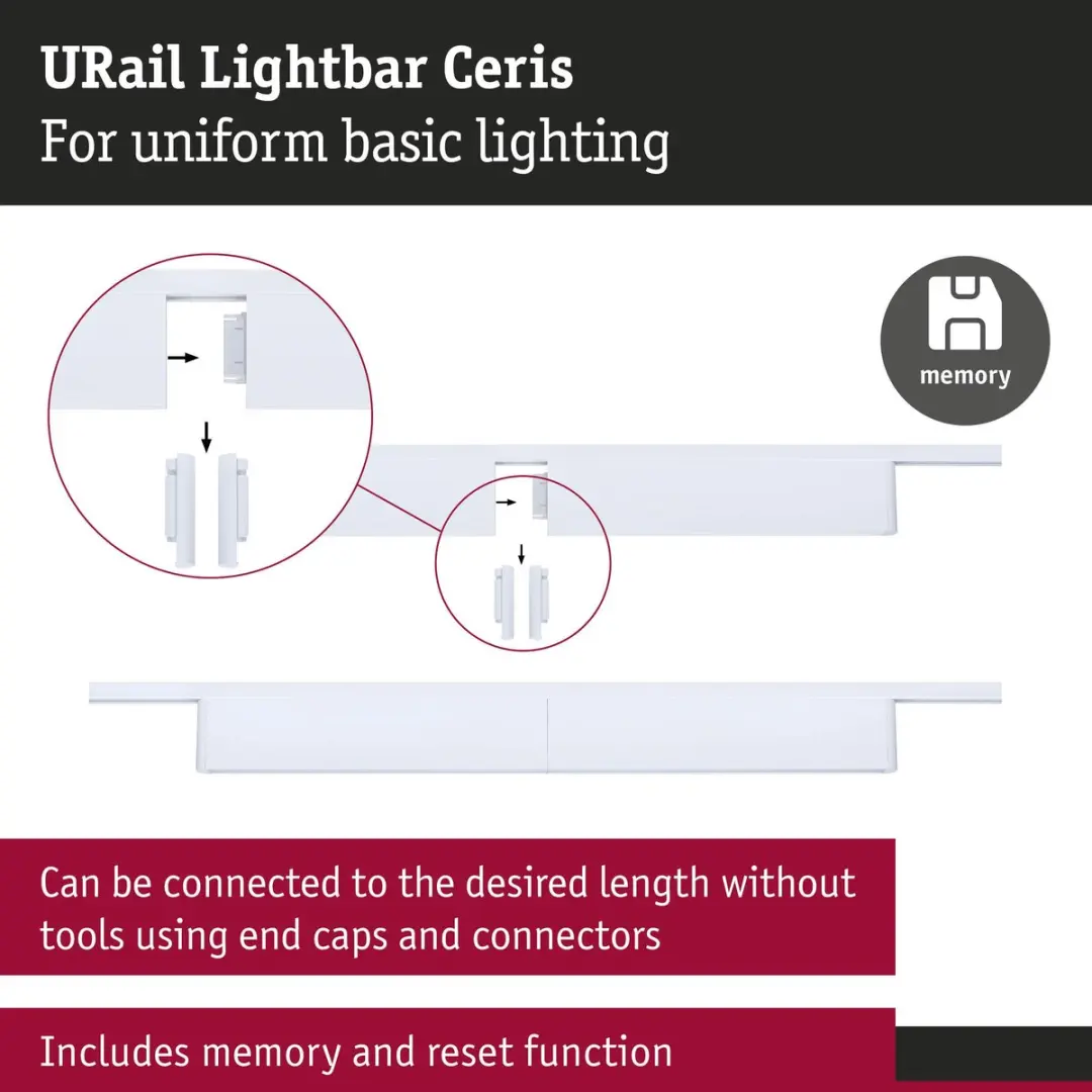 Paulmann URail LED-lichtbalk Ceris 3000K - afbeelding 4 van 6