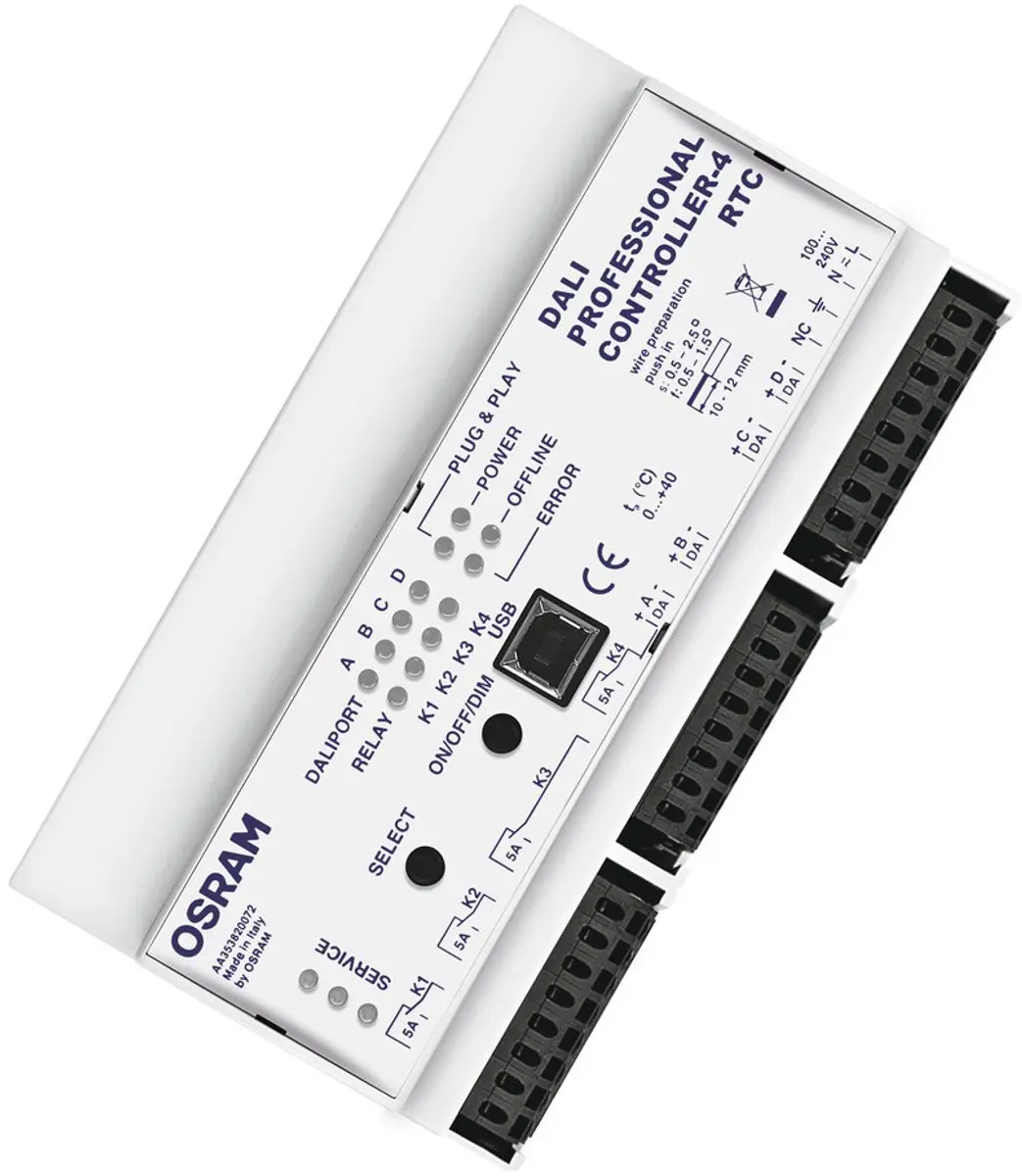 Osram DALI Pro Cont-4 RTC Lichtregelsysteemcomponent