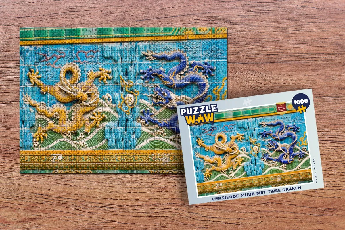PuzzleWow Draken Legpuzzel 1000 Stuks - Multicolor