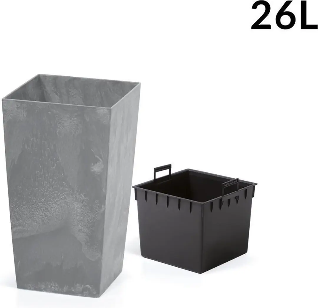 Deuba Bloempot Betonlook Antraciet 26L - afbeelding 3 van 3