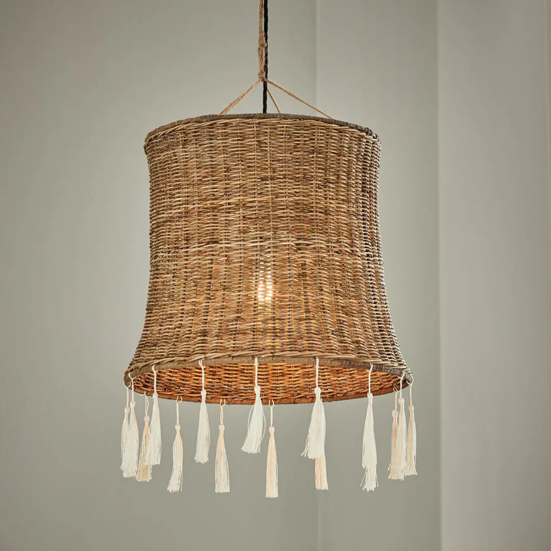 Loberon Éverill Lampenkap - 40.5cm - Bruin - afbeelding 2 van 5