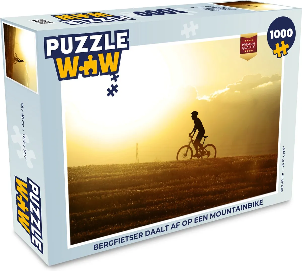 PuzzleWow Bergfietser Legpuzzel 1000 Stuks - Multicolor