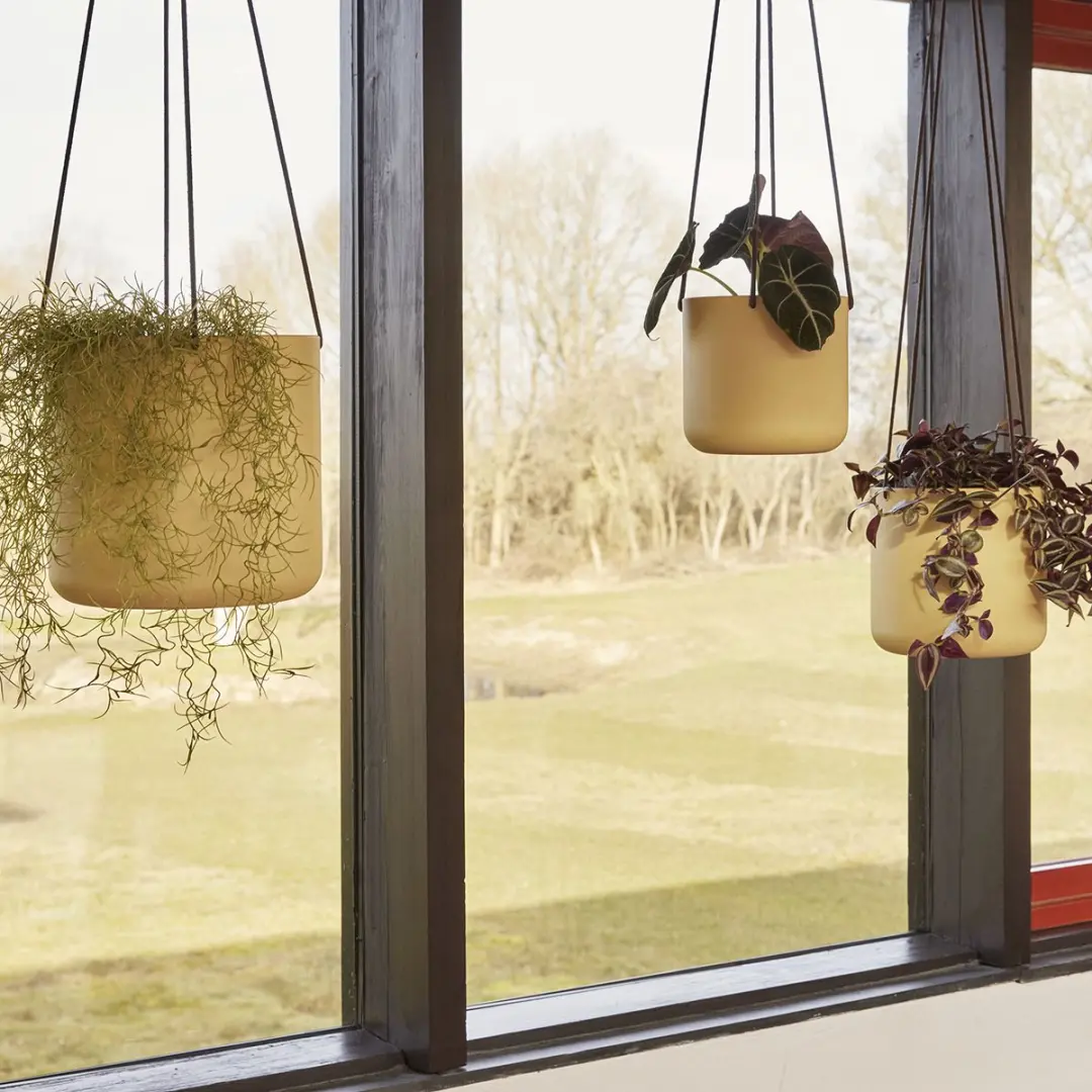 Hübsch Bloom Hangpot - Beige - 3 Stuks - afbeelding 2 van 4