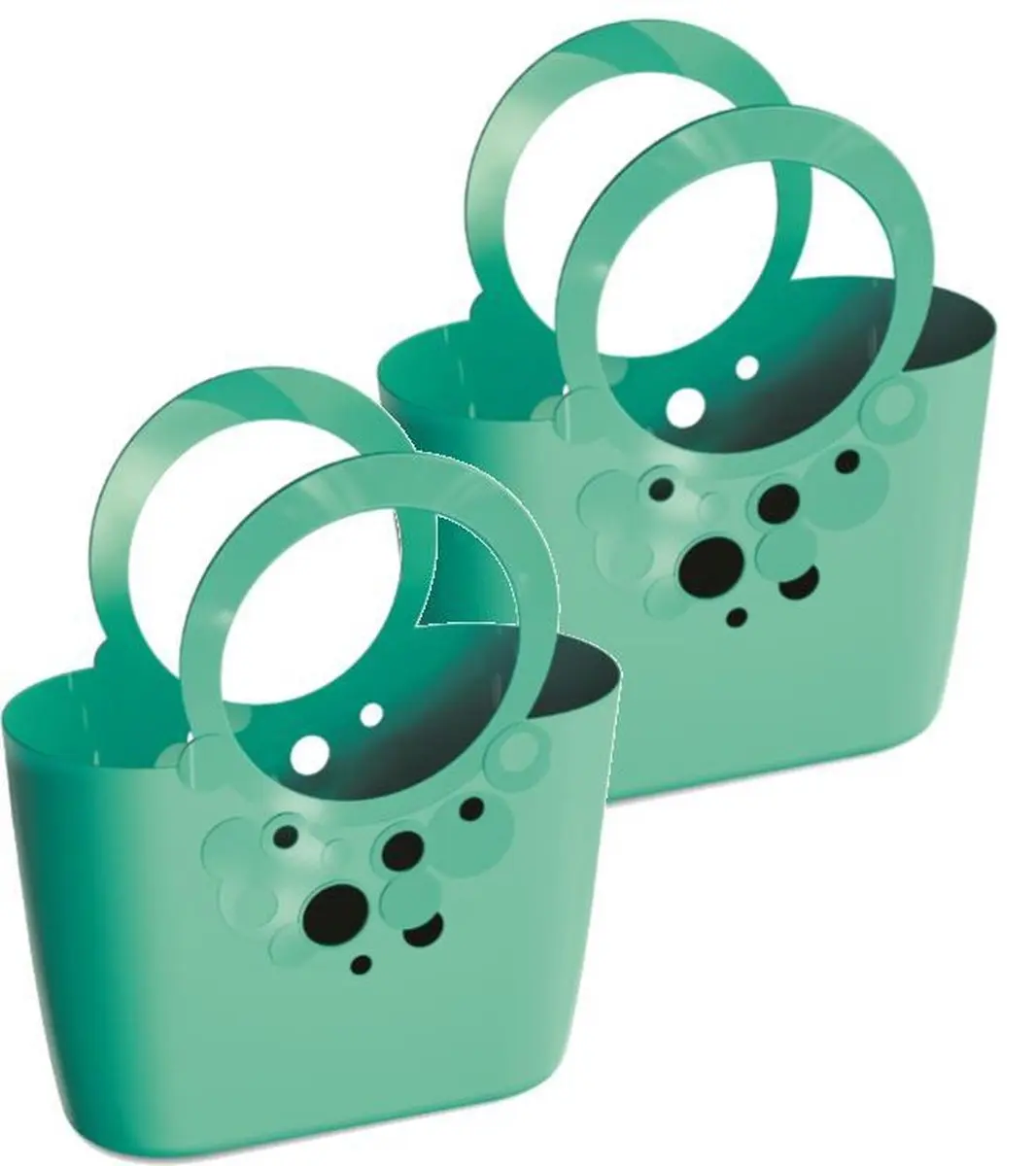 Tas Bag Bloempot Lily 24x12x28cm TURQUOISE Prosperplast / 2 STUKS ! /