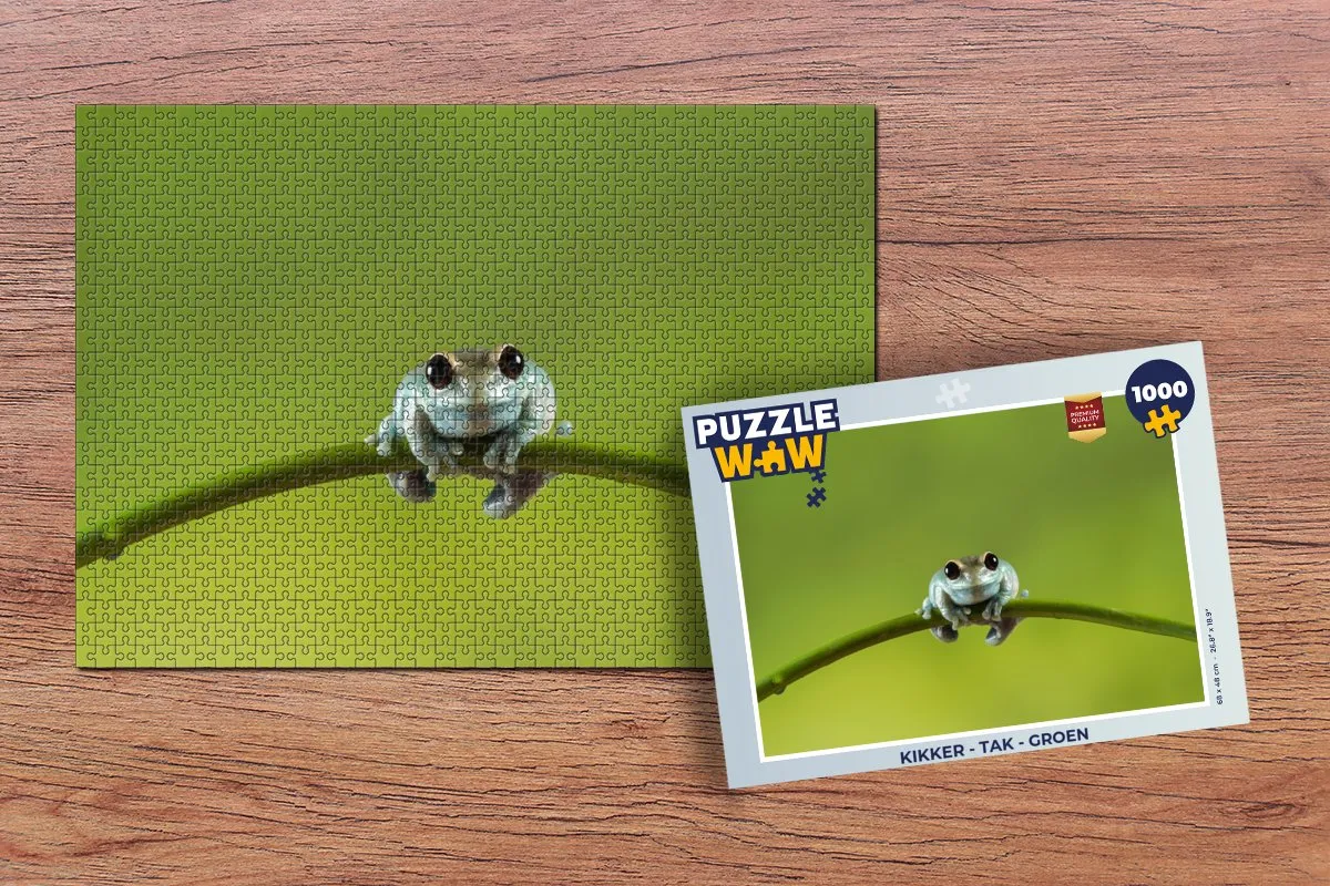 PuzzleWow Kikker Tak Legpuzzel 1000 Stuks - Multicolor