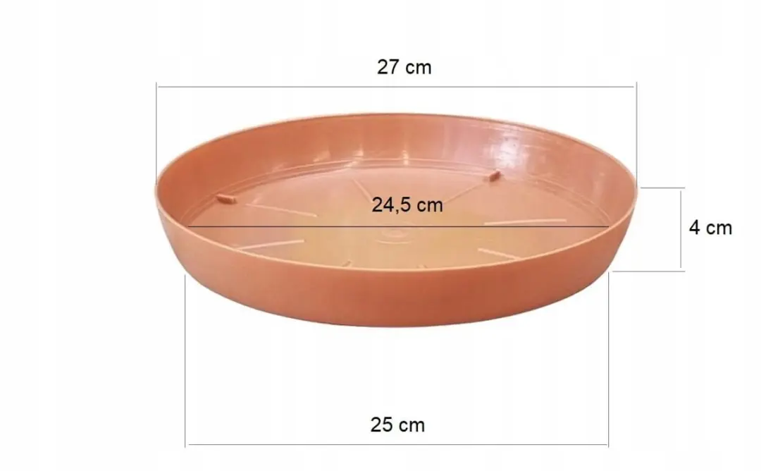 Plantenonderzetter Terra 27cm Bruin Terrakota Kunststof