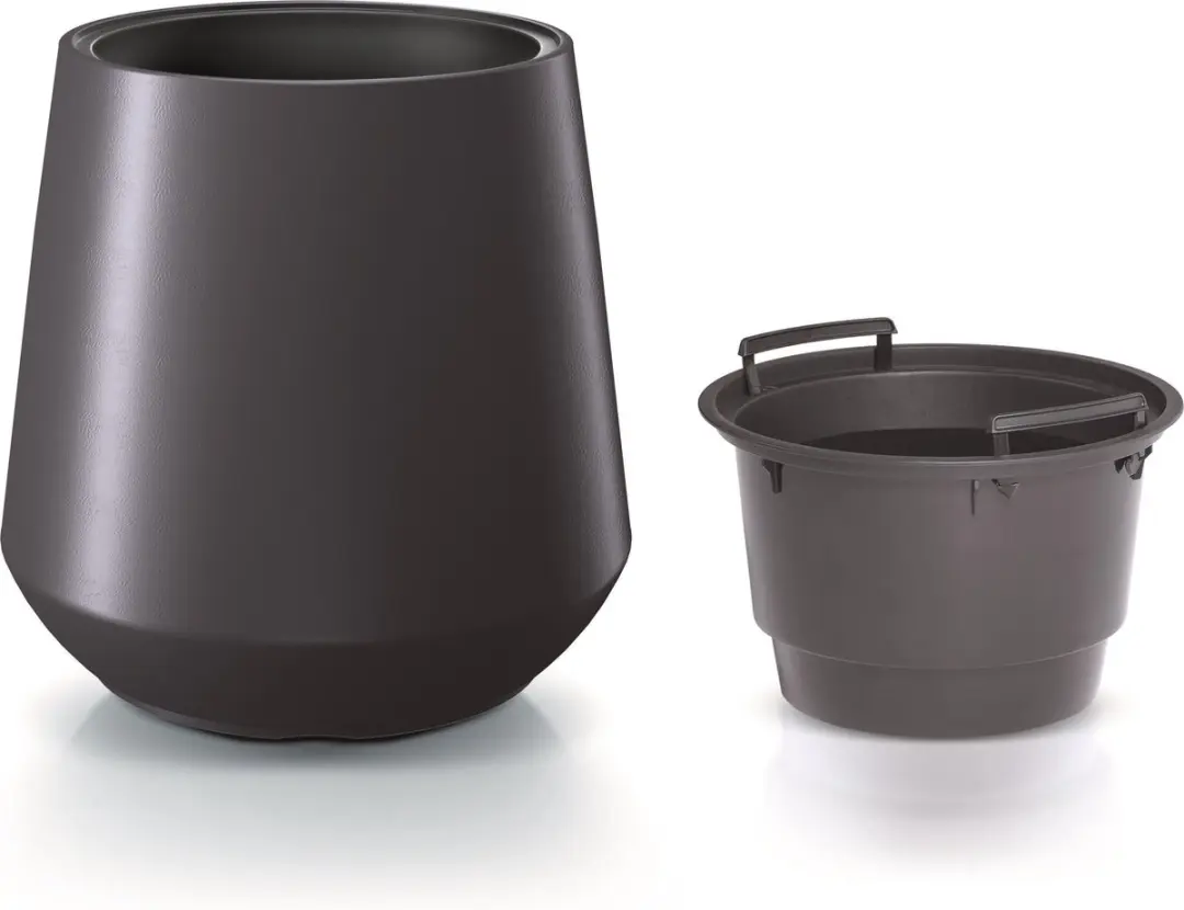 Prosperplast Sevilla Bloempot Antraciet Ø44cm - Met Binnenpot - afbeelding 6 van 6