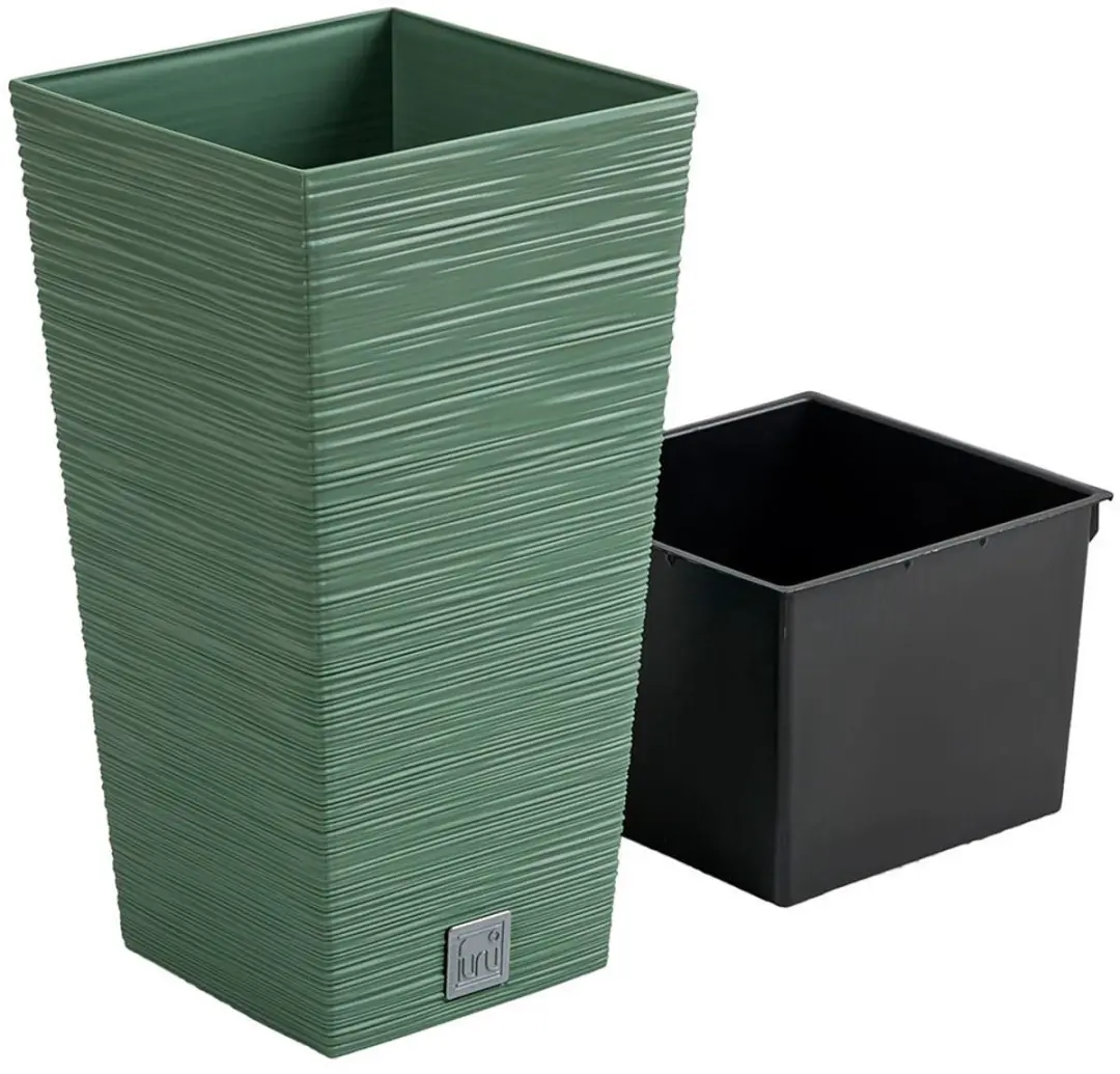 Prosperplast Furu Square Bloempot 14L - Aardgroen - afbeelding 2 van 3