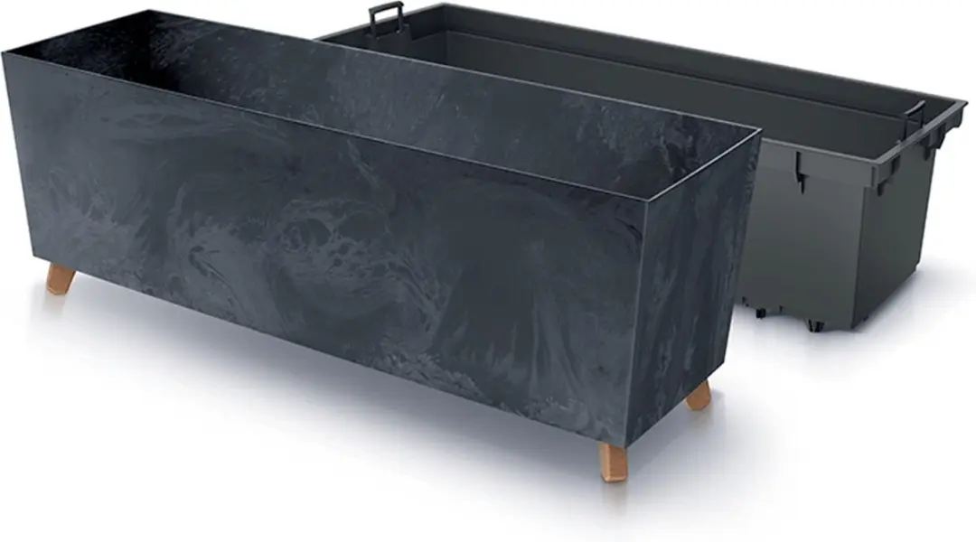 Prosperplast Urbi Case Bloempot Antraciet 77x23,5x30cm - afbeelding 2 van 3