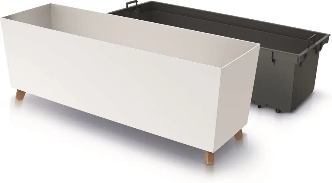 Prosperplast Urbi Case Bloempot - Wit - afbeelding 2 van 2