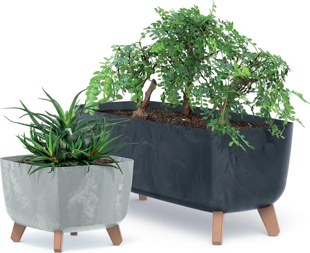 Prosperplast Gracia Bloempot 58cm Antraciet Beton - afbeelding 2 van 2