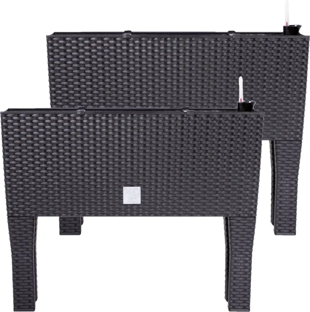 Prosperplast Rato Bloempot op Poten 80x33x62cm - Antraciet - afbeelding 4 van 6