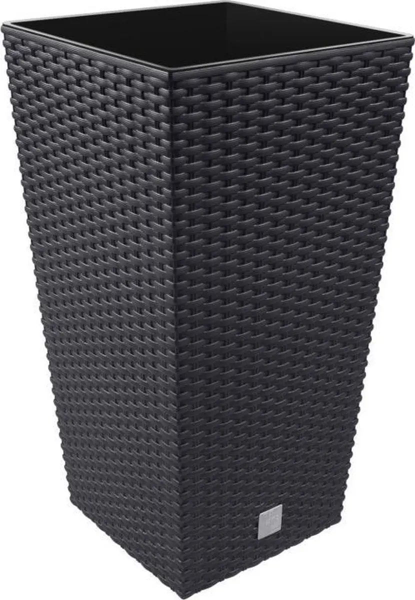 Prosperplast Rato Square Bloempot 23x23x42cm Antraciet - afbeelding 2 van 6