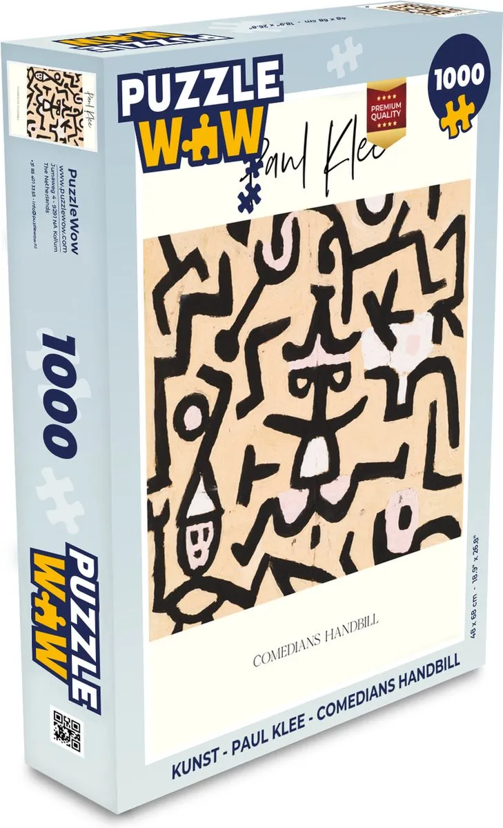 PuzzleWow Paul Klee Comedians Handbill Legpuzzel 1000 Stuks