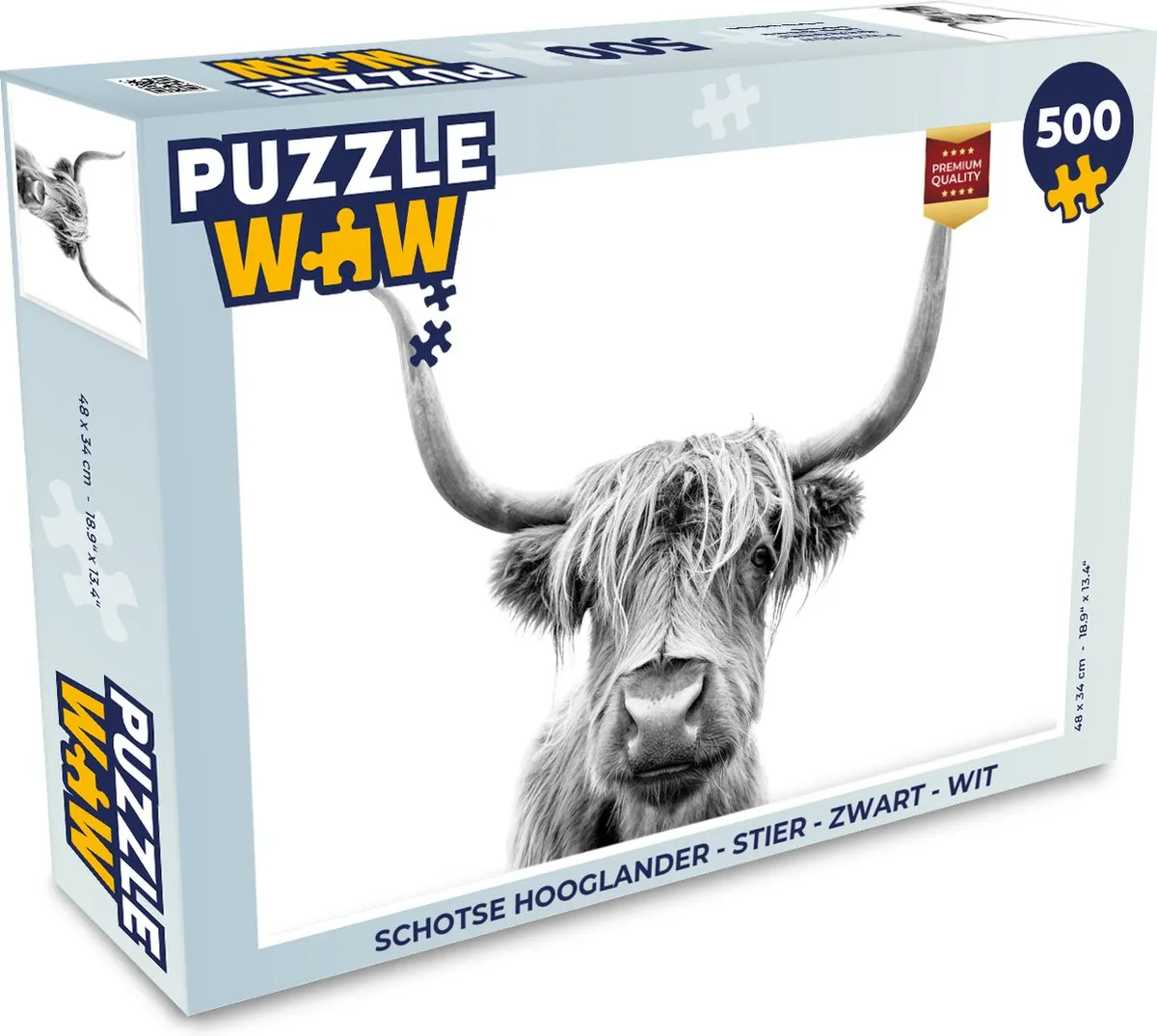 PuzzleWow Schotse Hooglander Legpuzzel 500 Stuks