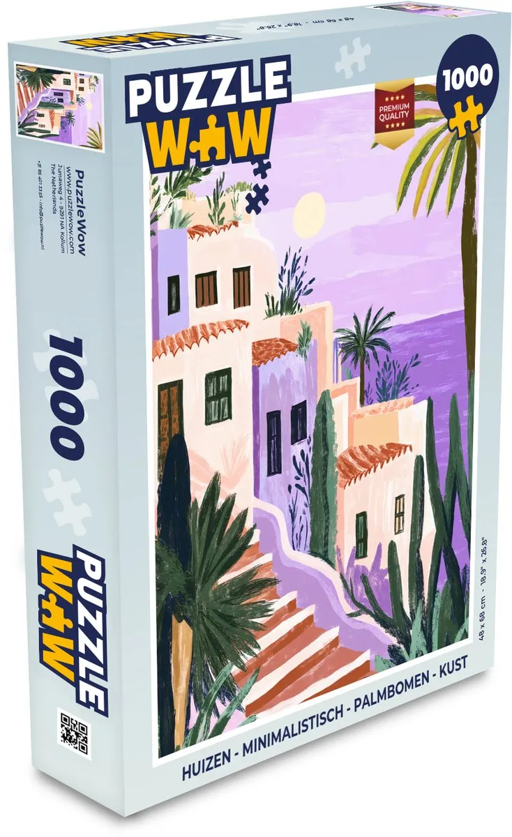PuzzleWow Minimalistisch Kustlegpuzzel 1000 Stuks