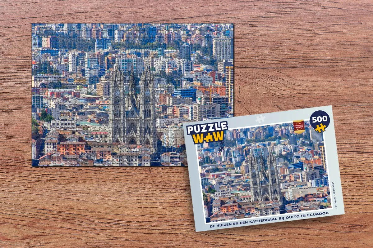 PuzzleWow Legpuzzel Quito - 500 Stuks - Multicolor