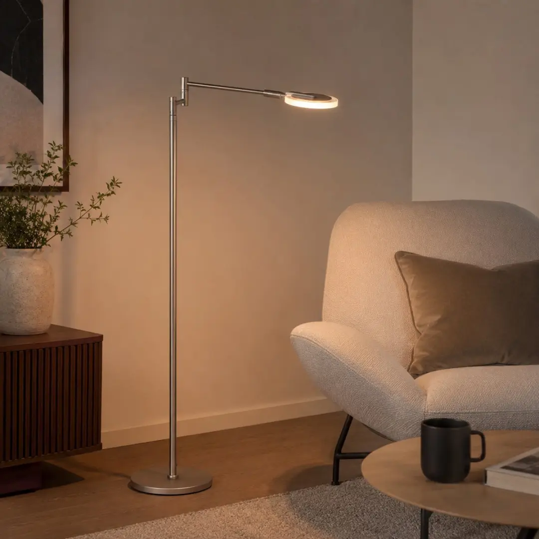 Steinhauer Turound 3081ST Vloerlamp - Zilver - afbeelding 6 van 6