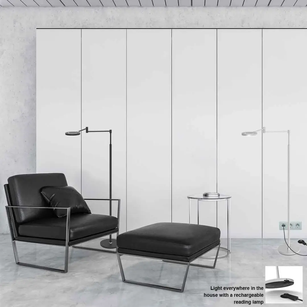 Steinhauer LED Vloerlamp Soleil 3515ST - Zilver - afbeelding 5 van 6