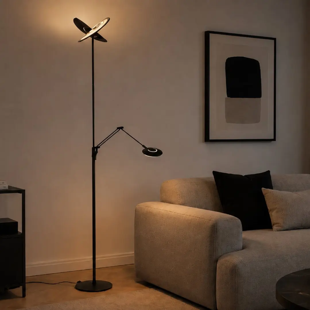 Steinhauer Zenith 2 Vloerlamp 4390ZW - Zwart - afbeelding 6 van 6