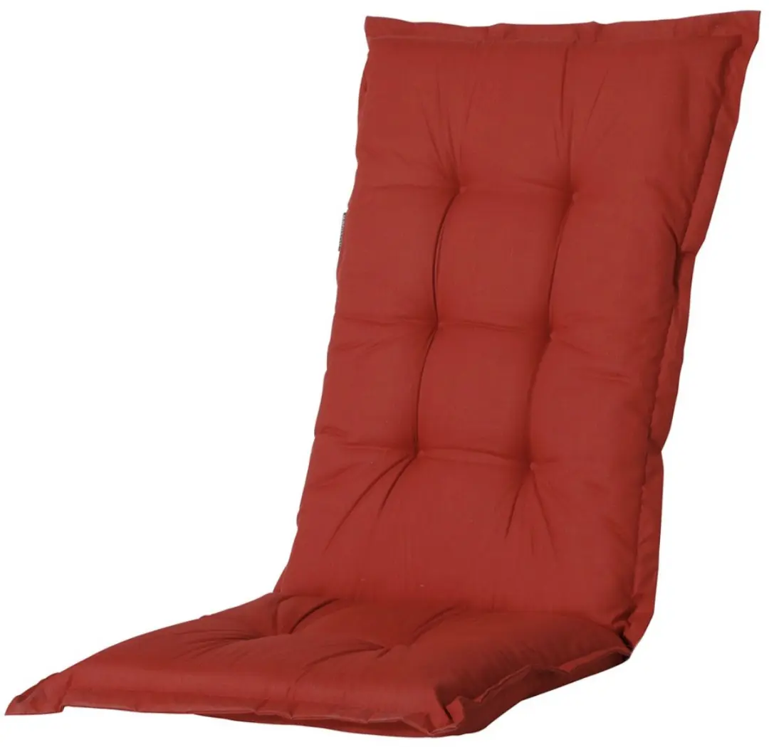 Tuinstoelkussen hoog 50x123 Basic Rood (4 stuks) Madison