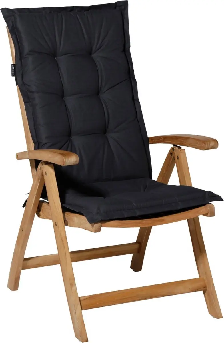 Madison Basic Tuinkussen 123x50cm - Zwart - afbeelding 5 van 6